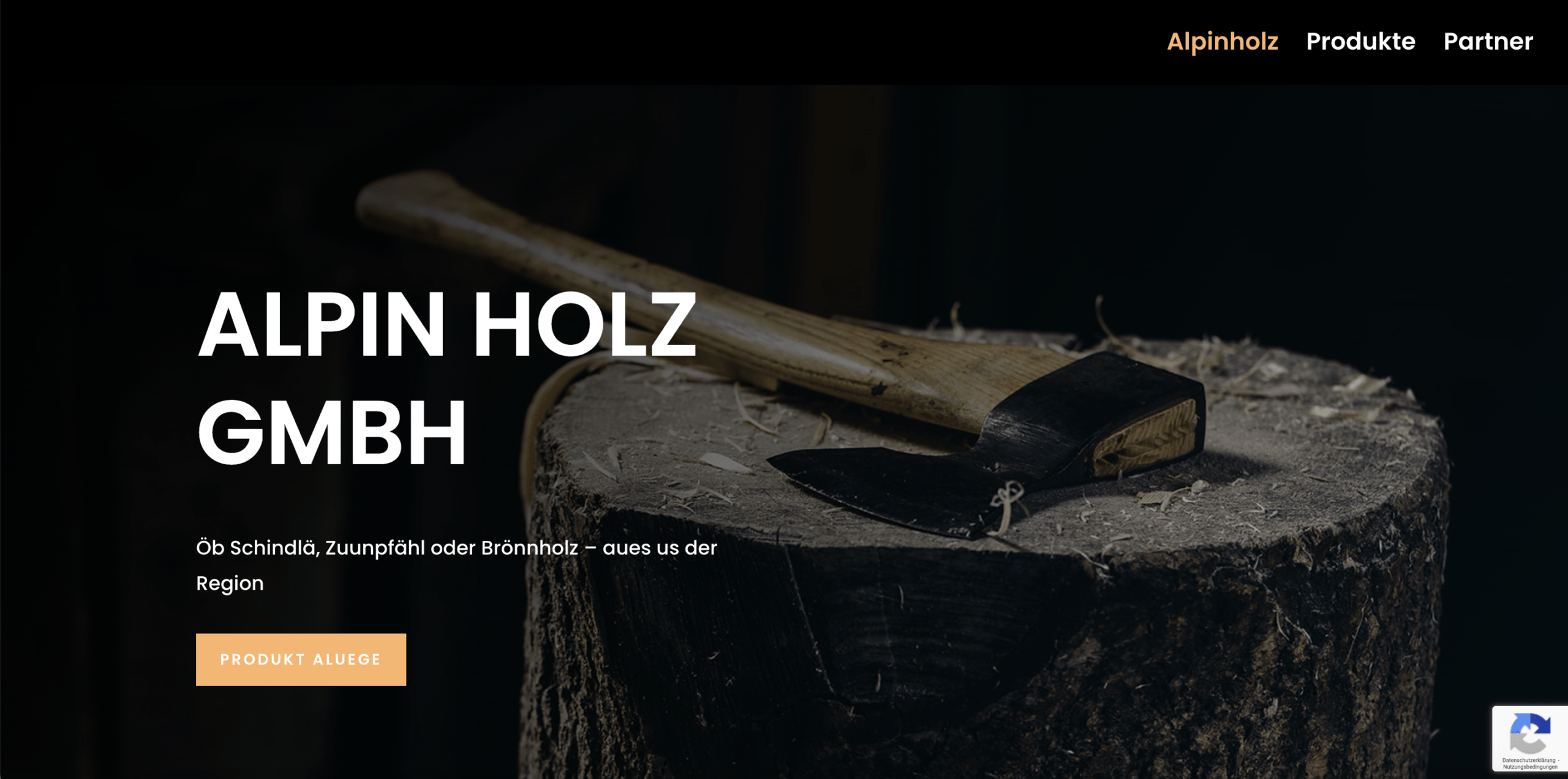 Alpin Holz GmbH - Website erstellt durch Sefinadesign.ch